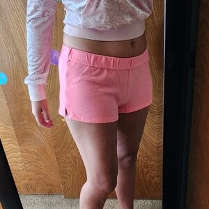 Pink Pajama Mini Shorts